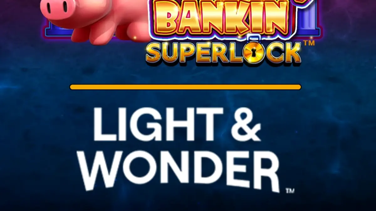 Tampilan visual slot Piggy Bankin’ Super Lock dengan tema brankas emas dan simbol kekayaan.