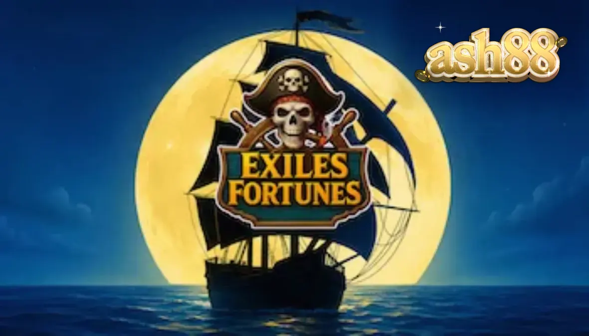 Tampilan visual slot Exiles Fortunes dengan tema bajak laut yang ceria
